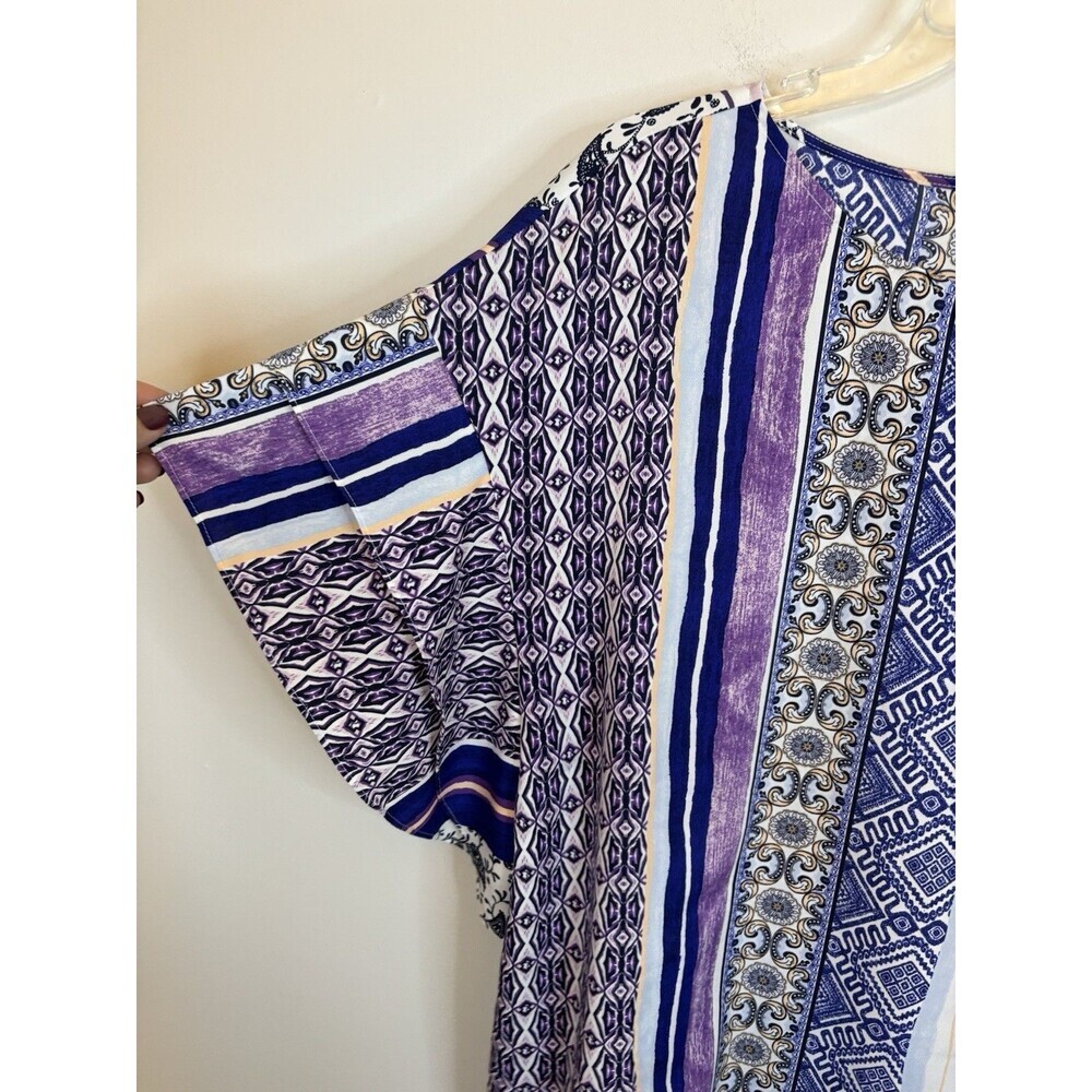 Chicos 2 Piece Set Mixed Print Flutter Sleeve Top… - image 8